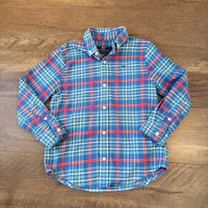 Vineyard Vines Kids' Plaid Cotton Flannel Button-Down Shirt